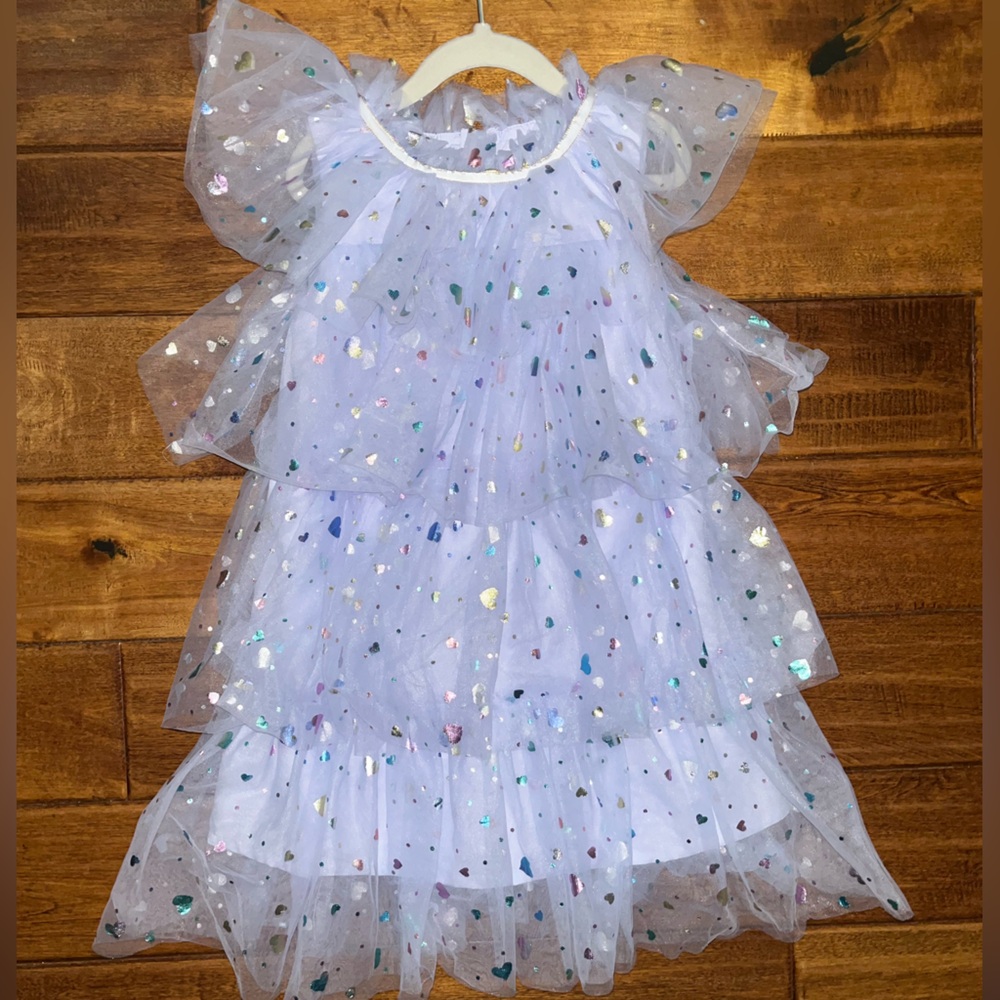 Lola + The Boys Glittery Tulle Dress